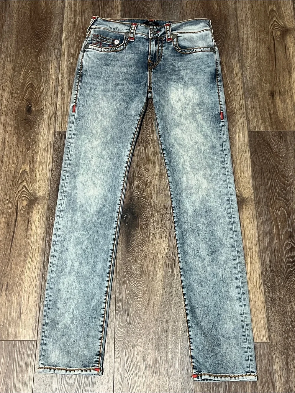 True Religion Jeans Rocco Relaxed Skinny Men's Size 30 Light Wash Blue
